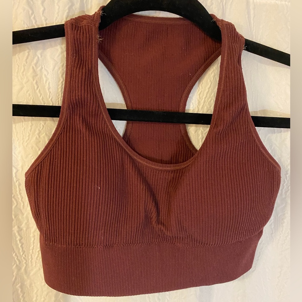 Aerie racerback wine/burgundy bralette